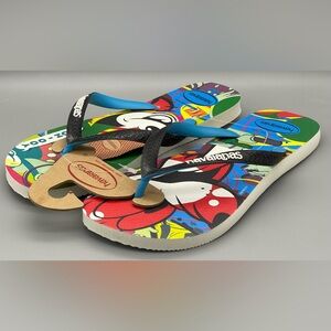 Havaianas Disney Pop Art Mickey Mouse Flip Flop Sandals Size 11.5 & 13 NEW